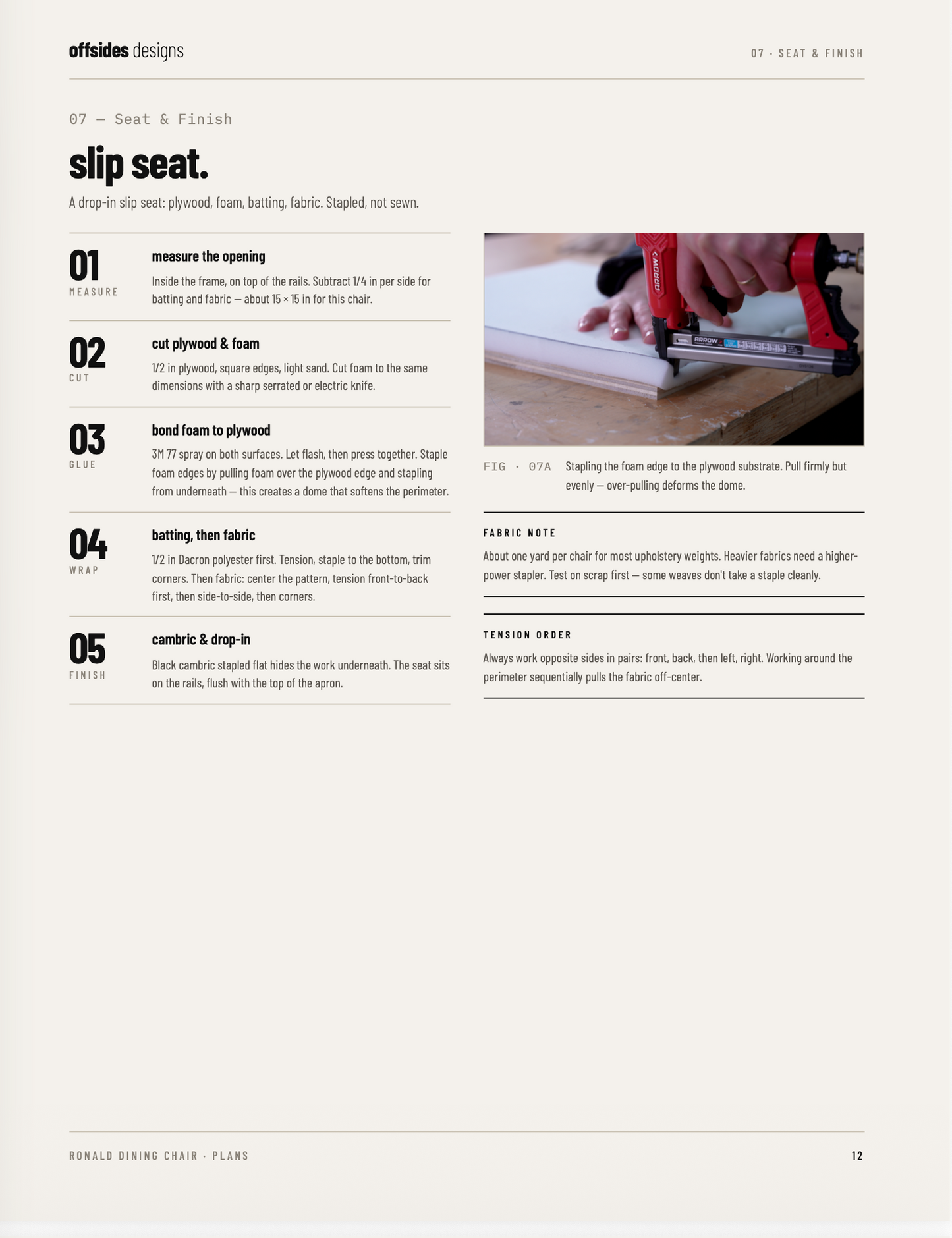 Ronald Dining Chair — Build Plans
